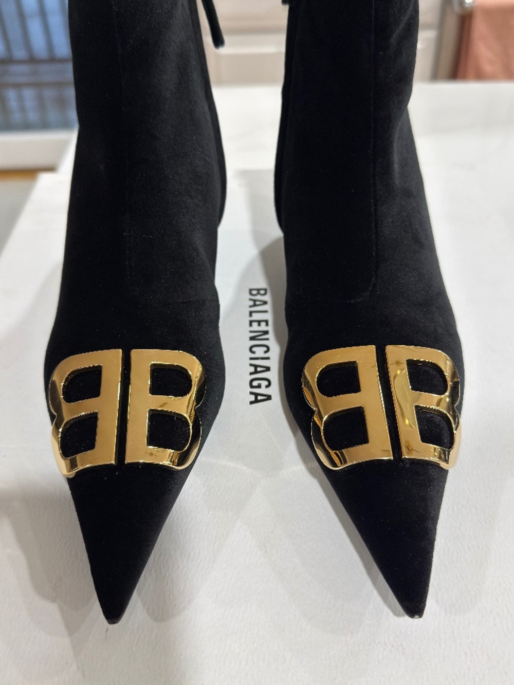 Balenciaga Velvet Boots